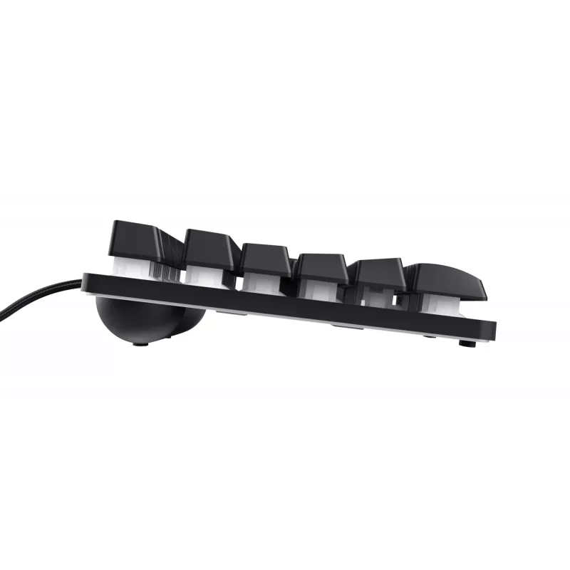Trust GXT 833 Thado klawiatura Gaming USB Holenderski Czarny, Srebrny