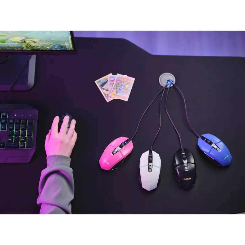 Trust GXT 109 Felox mysz do gier dla prawej ręki USB typu A optyczna 6400 DPI