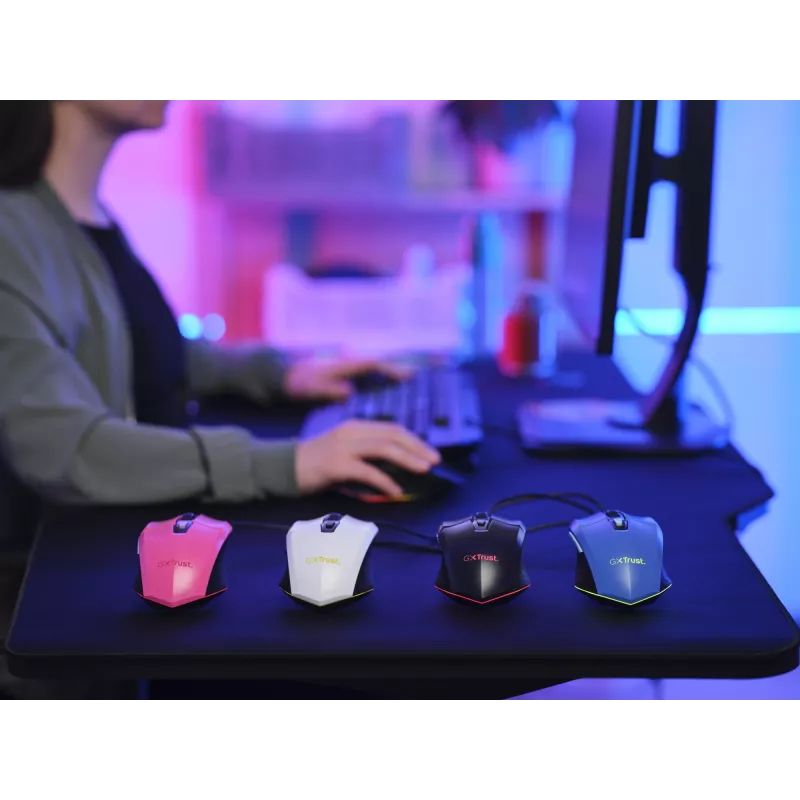 Trust GXT 109 Felox mysz do gier dla prawej ręki USB typu A optyczna 6400 DPI