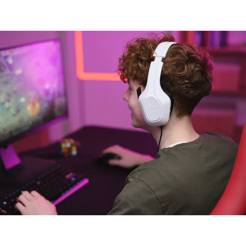 Trust GXT 415W Zirox Headset Wired Head-band Gaming biały