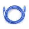 Kabel GEMBIRD USB 3.0 wtyk A na wtyk B 3m - niebieski