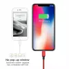 Kabel USB-A do Lightning Baseus Yiven 1,8 m, wyjście 2 A, czerwony, powłoka z elastomeru termoplastycznego