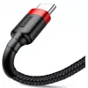 BASEUS Pleciony kabel do szybkiego ładowania Cafule - USB Type-A do Type-C 2A - 2 m - Czarny (nylon)