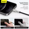 BASEUS Fast Charge Cafule Data Transfer kabel - USB Type-A do Lightning - 480Mbps (2.4A PD) - 1m - Czarny