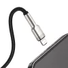 BASEUS Fast Charge Cafule Data Transfer kabel - USB Type-A do Lightning - 480Mbps (2.4A PD) - 1m - Czarny