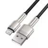 BASEUS Fast Charge Cafule Data Transfer kabel - USB Type-A do Lightning - 480Mbps (2.4A PD) - 1m - Czarny