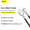 BASEUS Fast Charge Cafule Data Transfer kabel - USB Type-A do Lightning - 480Mbps (2.4A PD) - 1m - Czarny