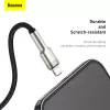 BASEUS Fast Charge Cafule Data Transfer kabel - USB Type-A do Lightning - 480Mbps (2.4A PD) - 1m - Czarny
