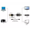 adapter kablowya GEMBIRD VGA na HDMI, zasilany przez USB 15 cm - czarny