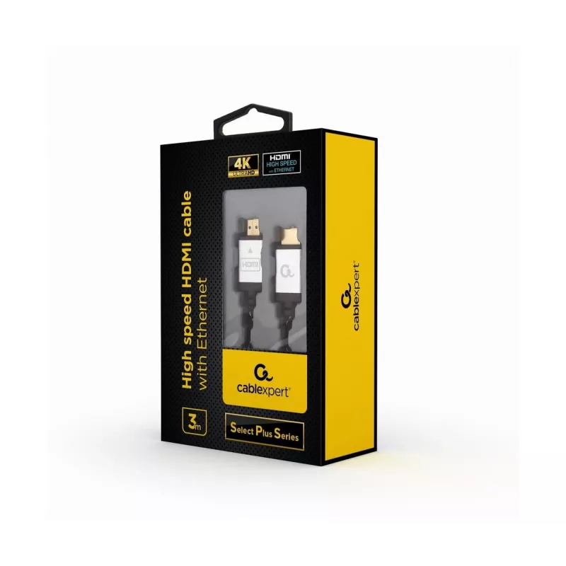 GEMBIRD Wysokoprzepustowy kabel HDMI z Ethernet - seria Select Plus, 3m