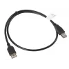 Kabel USB A na USB A LANBERG CA-USBE-10CC-0007-BK, USB 2.0, 0.7 m, czarny