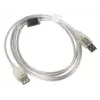 Kabel USB LANBERG CA-USBE-12CC-0018-TR 1.8 m USB 2.0 A‑do‑A przezroczysty