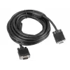 Kabel VGA LANBERG CA-VGAC-10CC-0050-B, 5 m, męski na męski, płaszcz PVC, rdzeń ferrytowy, czarny