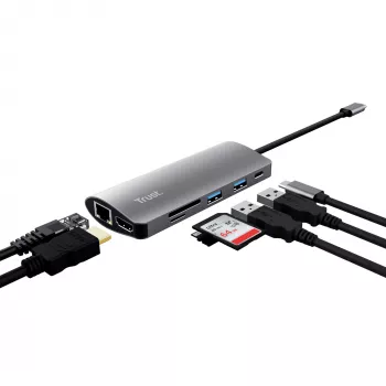 Karty interfejsu/adapter Trust Dalyx Wewnętrzny HDMI, RJ-45, USB 3.2 Gen 1 (3.1 Gen 1)