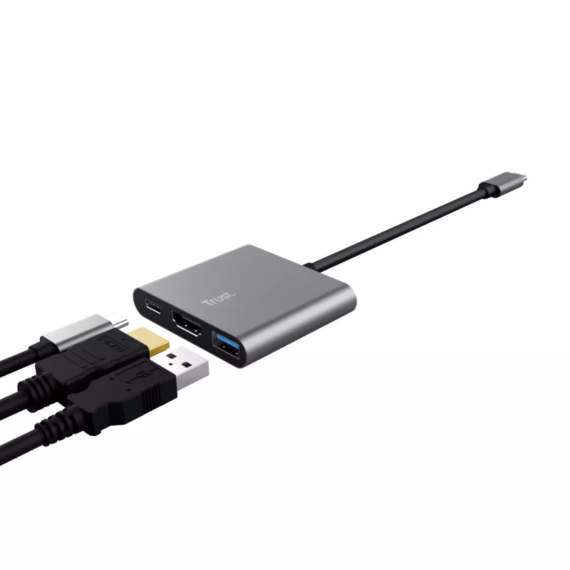 Trust Dalyx USB 3.2 Gen 1 (3.1 Gen 1) Type-C Aluminium, Czarny