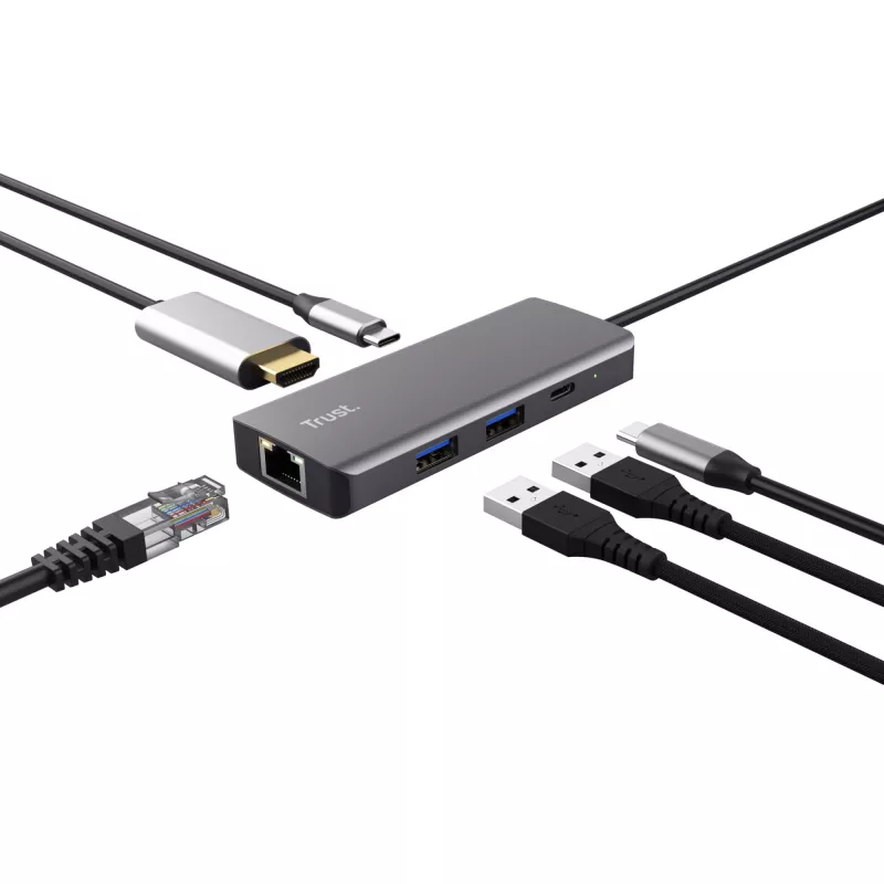 Trust Dalyx USB Type-C 1000 Mbit/s srebrny