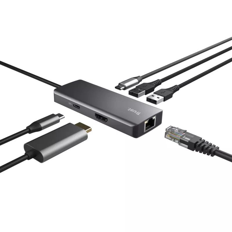 Trust Dalyx USB Type-C 1000 Mbit/s srebrny