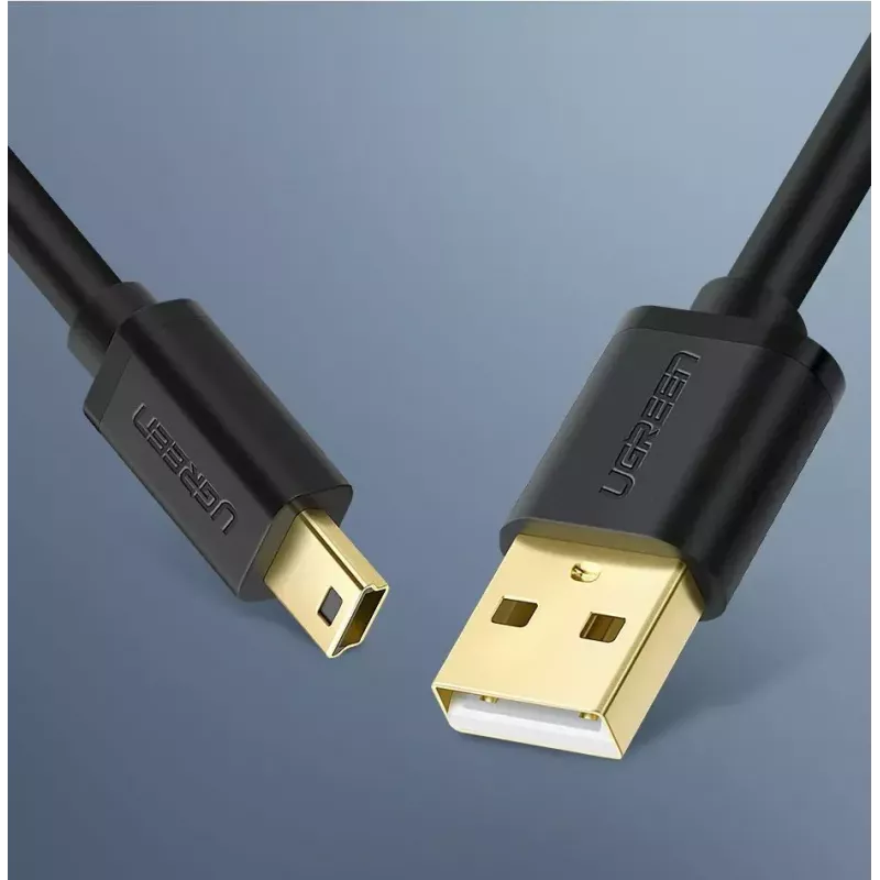 Kabel USB UGREEN 10385 Mini-USB 480 Mbps 1,5 m Czarny, szybkie ładowanie