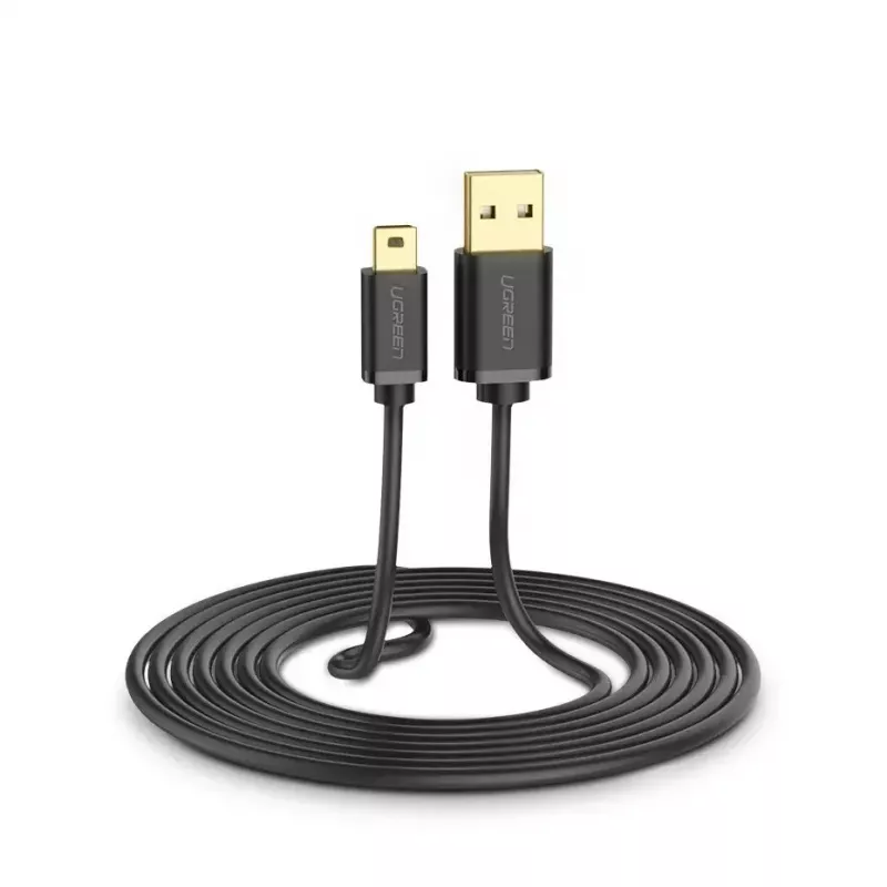 Kabel USB UGREEN 10385 Mini-USB 480 Mbps 1,5 m Czarny, szybkie ładowanie