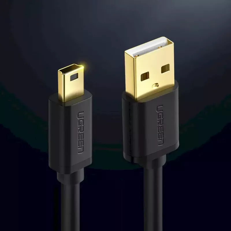 Kabel USB UGREEN 10385 Mini-USB 480 Mbps 1,5 m Czarny, szybkie ładowanie