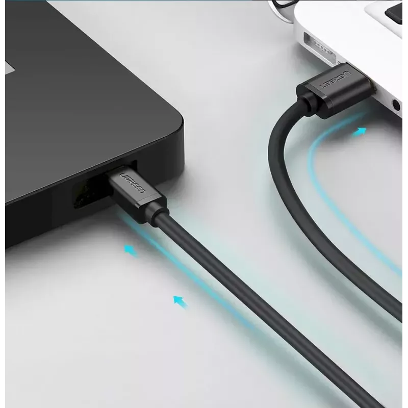 Kabel USB UGREEN 10385 Mini-USB 480 Mbps 1,5 m Czarny, szybkie ładowanie