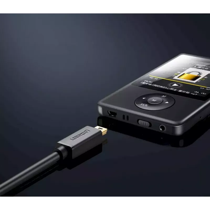 Kabel USB UGREEN 10385 Mini-USB 480 Mbps 1,5 m Czarny, szybkie ładowanie