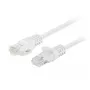 Kabel krosowy sieciowy LANBERG Cat6 U/UTP 1 m, RJ-45 męski–męski, linka, biały