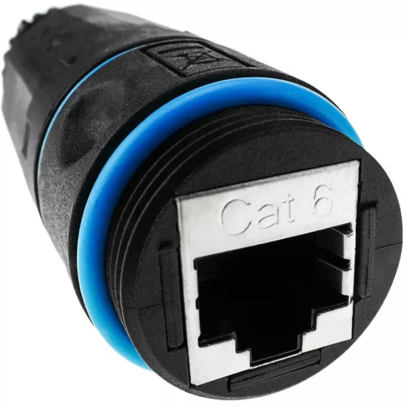 Techly IWP-MD C6-IP68T przejściówka żeńsko-żeńska RJ-45 czarny