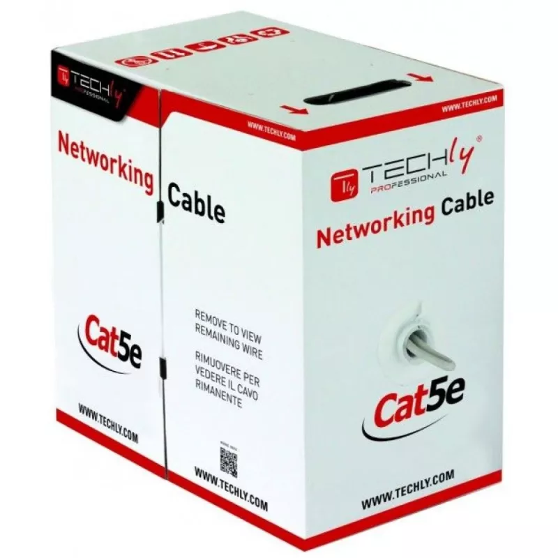 Techly F/UTP kabel Hank Cat.5E CCA 305m Solid Outdoor Czarny ITP8-RIS-0305LO