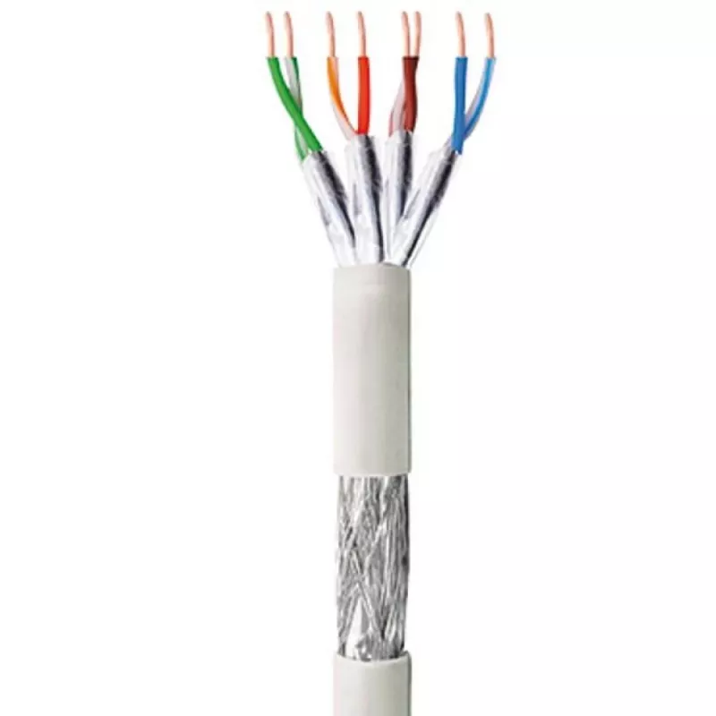 Kabel sieciowy TECHLY Cat6 S/FTP ITP9-RIS-0305, 305 m, 250 MHz, CCA, szary