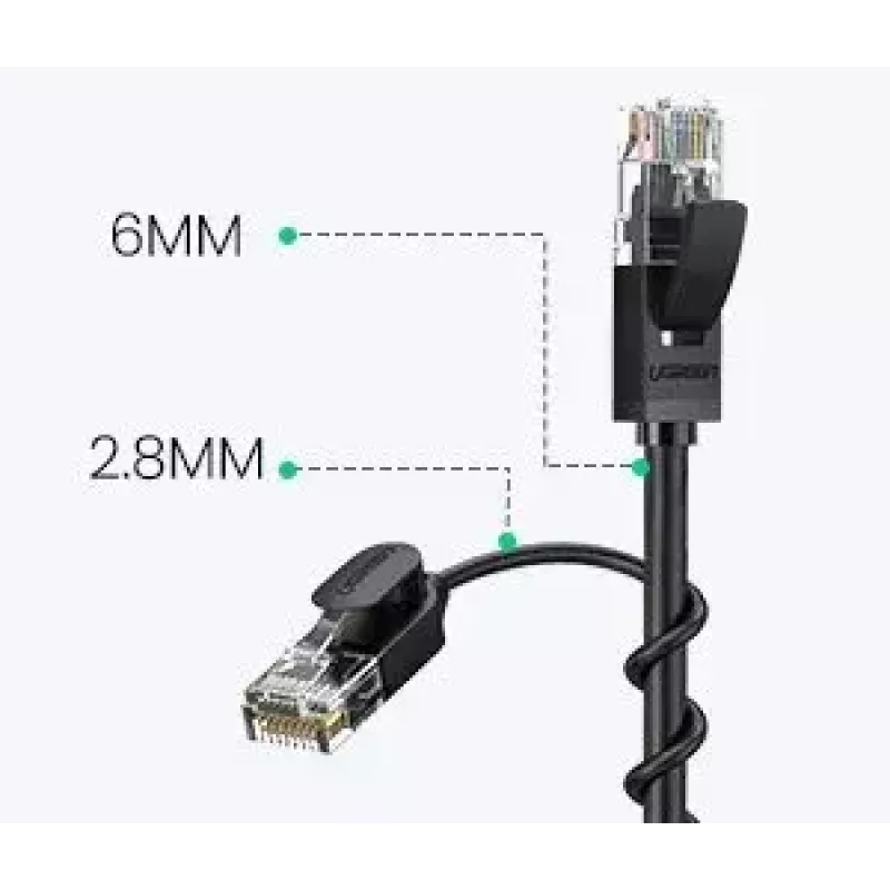 Kabel sieciowy UGREEN Cat6A UTP RJ45 3 m, osłona PVC, 500 MHz, Gigabit Ethernet