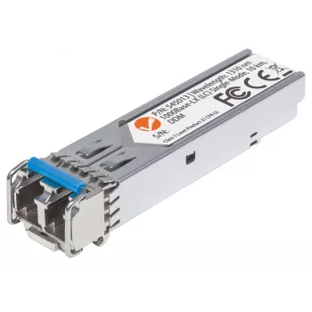 Moduł nadawczo-odbiorczy Intellinet optyczny, gigabitowy światłowodowy SFP, 1000Base-Lx (LC) port jednomodowy, 10 km, długość fali 1310 nm, zgodny z MSA, odpowiednik Cisco GLC-LH-SM, Ethernet, światłowód, trzyletnia gwarancja