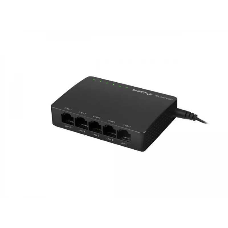 Przełącznik LANBERG DSP2-1005-12V 5x 1Gb/s Niezarządzalny Gigabit Ethernet Desktop 12V