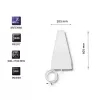 Zewnętrzna antena 4G LTE QOLTEC 57021 — zysk 18 dBi, 600–2700 MHz, 50 Ω, 50 W, biała obudowa z tworzywa sztucznego
