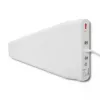Zewnętrzna antena 4G LTE QOLTEC 57021 — zysk 18 dBi, 600–2700 MHz, 50 Ω, 50 W, biała obudowa z tworzywa sztucznego