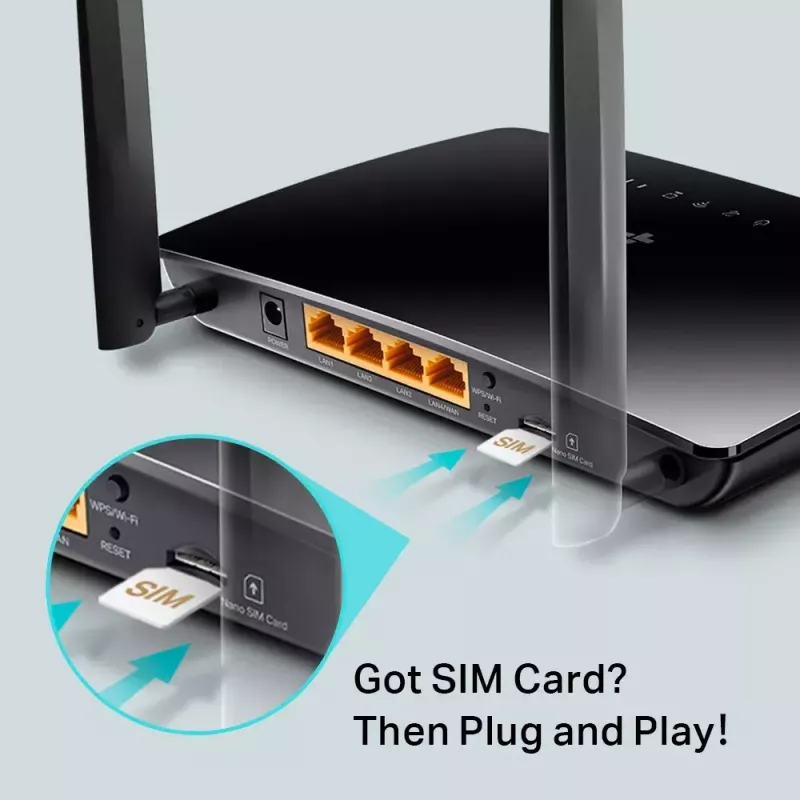 Router TP-Link Archer MR402, Fast Ethernet, Dual-band (2,4 GHz / 5 GHz), 4G, Czarny