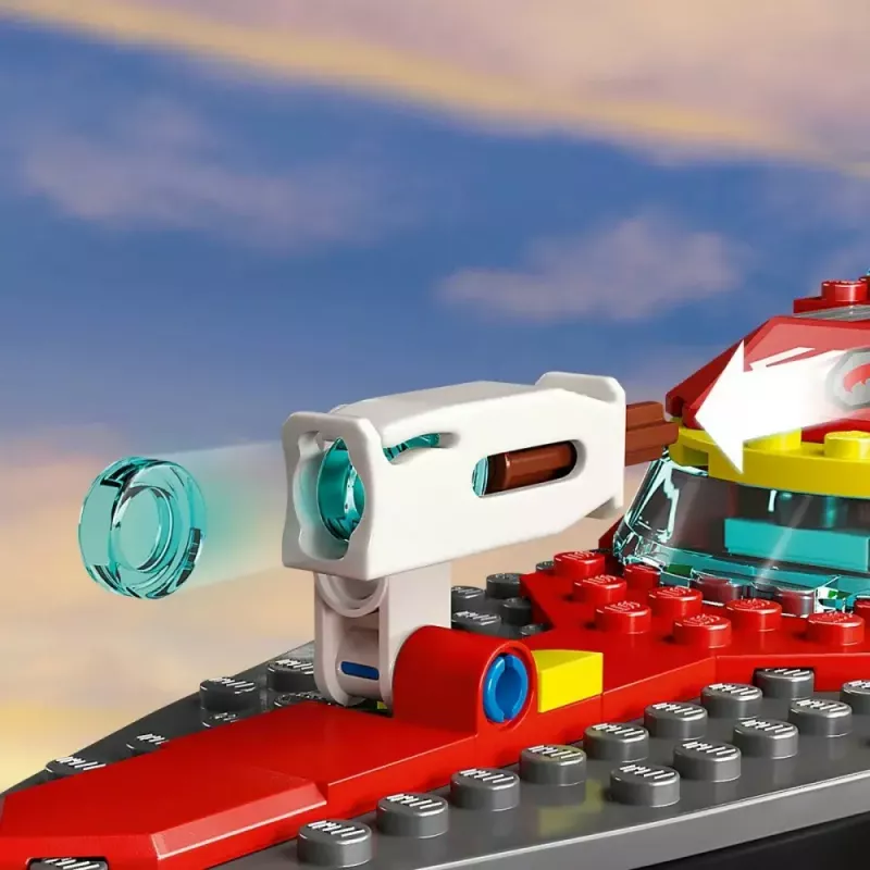 Zestaw LEGO Łódź Ratowniczo-Gaśnicza 60373 — seria City, 144 elementy, 3 minifigurki, wiek 5+, wymiary 80×230×70 mm