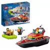 Zestaw LEGO Łódź Ratowniczo-Gaśnicza 60373 — seria City, 144 elementy, 3 minifigurki, wiek 5+, wymiary 80×230×70 mm