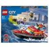 Zestaw LEGO Łódź Ratowniczo-Gaśnicza 60373 — seria City, 144 elementy, 3 minifigurki, wiek 5+, wymiary 80×230×70 mm