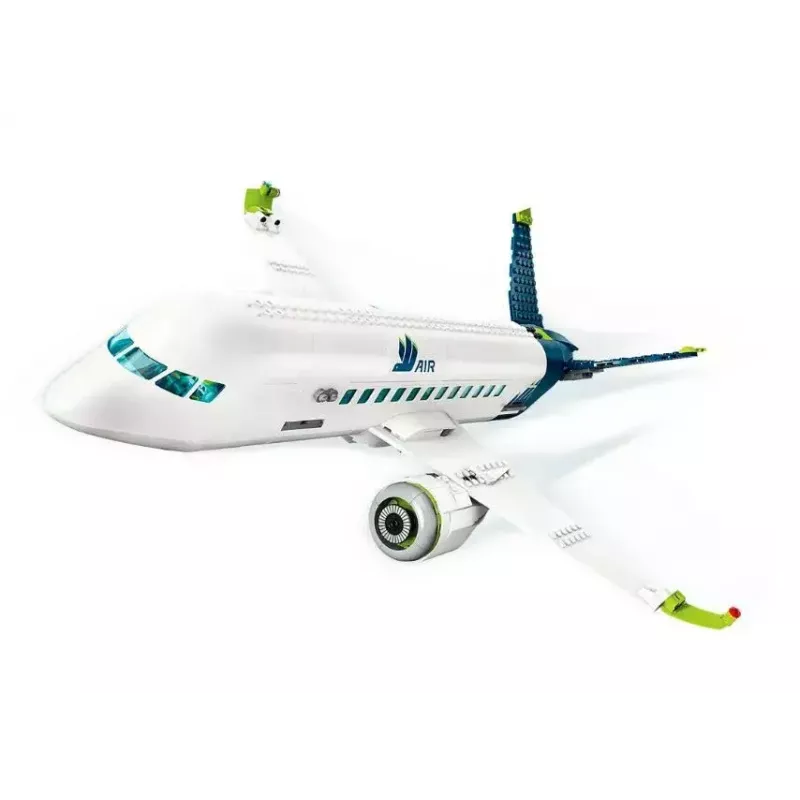 LEGO Zestaw konstrukcyjny Samolot pasażerski 60367 — seria City, 913 elementów, 2 minifigurki, szczegółowe wnętrze