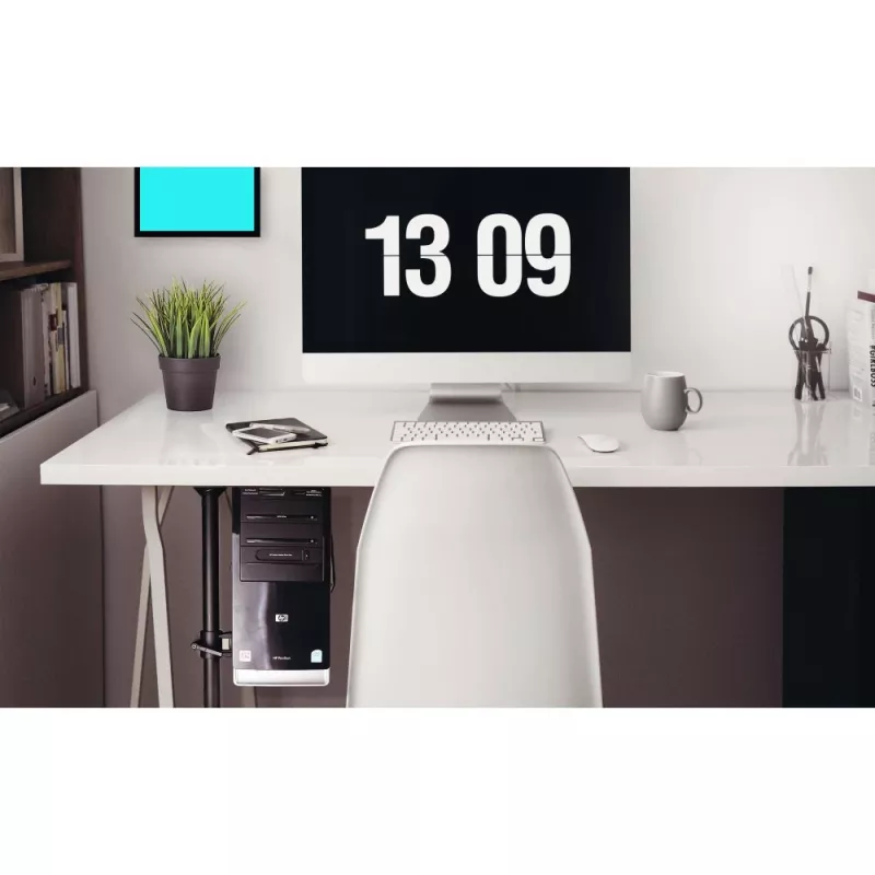 Techly ICA-CS 63 Uchwyt CPU montowany na biurku Uchwyt CPU montowany na biurku Czarny