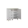 Sideboard cama meble LOTTA 110 4D — 4 drzwi, 6 półek, dąb Sonoma, 1100×540×1190 mm