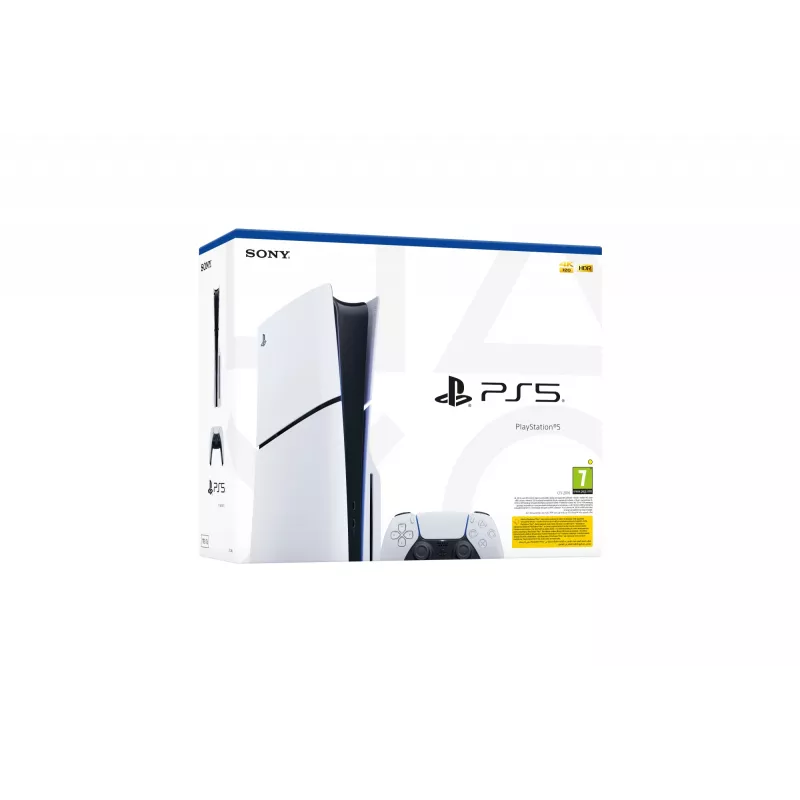 Sony PlayStation 5 (grupa modeli - slim), PlayStation 5, Czarny, Biały, 16384 MB, GDDR6, 448 GB/s, AMD