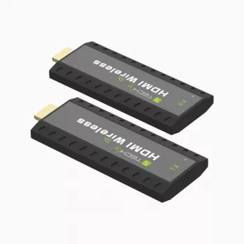 Techly IDATA HDMI-WL53 extender AV nadajnik i odbiornik AV Czarny