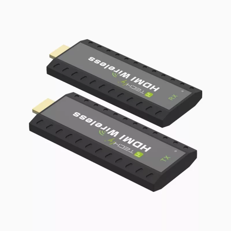 Techly IDATA HDMI-WL53 extender AV nadajnik i odbiornik AV Czarny