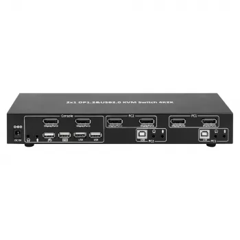 Przełącznik KVM Techly IDATA DP-KVM2 czarny