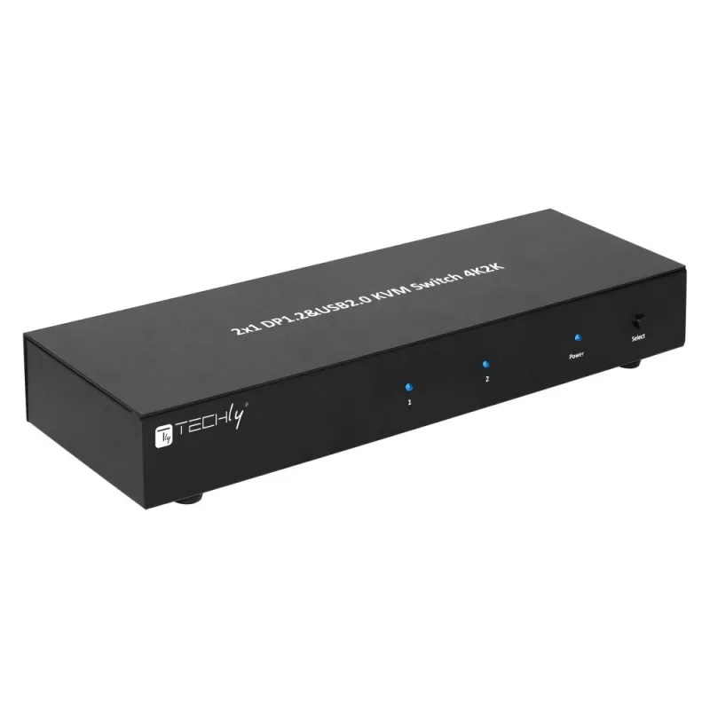 Przełącznik KVM Techly IDATA DP-KVM2 czarny