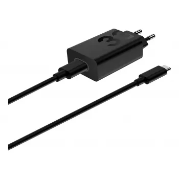 Ładowarka sieciowa Motorola TurboPower 33W USB‑C GaN czarna, kabel 1 m, wtyczka EU
