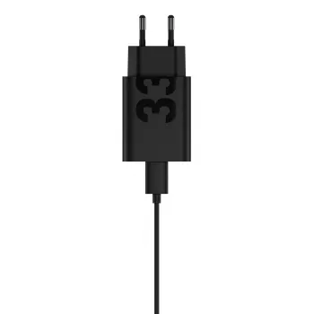 Ładowarka sieciowa Motorola TurboPower 33W USB‑C GaN czarna, kabel 1 m, wtyczka EU