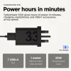 Ładowarka sieciowa Motorola TurboPower 33W USB‑C GaN czarna, kabel 1 m, wtyczka EU